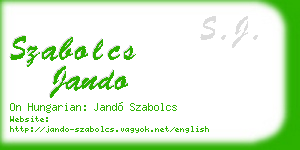 szabolcs jando business card