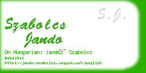 szabolcs jando business card